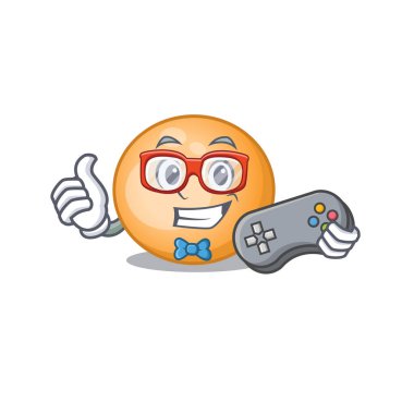 Maskot tasarım konsepti staphylocuccus aureus oyun denetleyici kullanarak