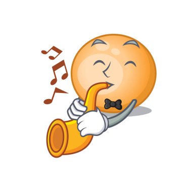 Trompet çalan yetenekli staphylocuccus aureus çizgi film tasarımcısı.