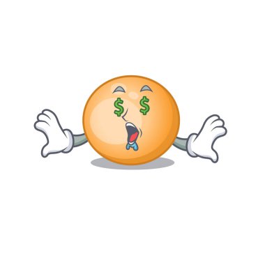 Zengin çizgi film karakteri tasarımı para gözlü staphylocuccus aureus