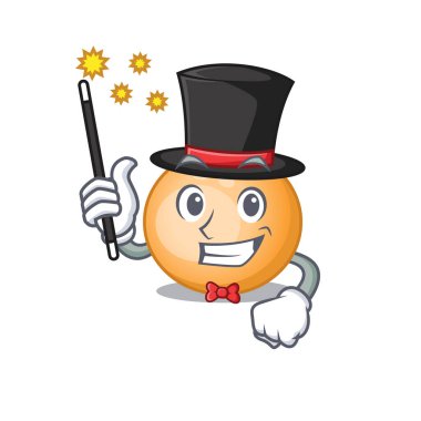 Staphylocuccus aureus çizgi film tasarımında çekici bir sihirbaz.