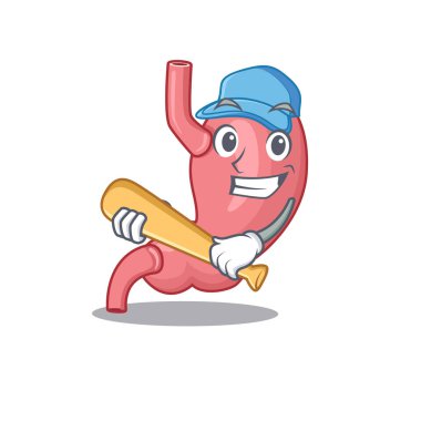 Beyzbol oynayan insan Stomatch çizgi film karakteri