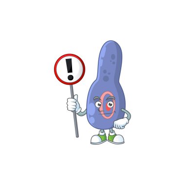 Kapalı Trisium Botulinum çizgi film karakteri konsepti.