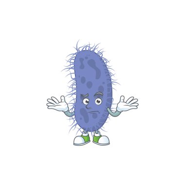 An image of salmonella typhi in grinning mascot cartoon style clipart