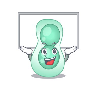 Serratia Marcescens 'ın maskot tasarımı bir tahtayı kaldırıyor