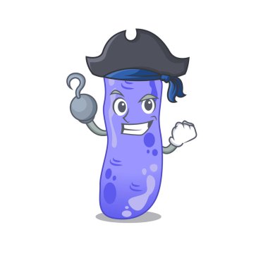 Lejyonella çizgi film tasarımı stili. Kanca elli ve şapkalı bir korsan.