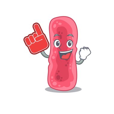 Shigella Sonnei presented in cartoon character design with Foam finger clipart