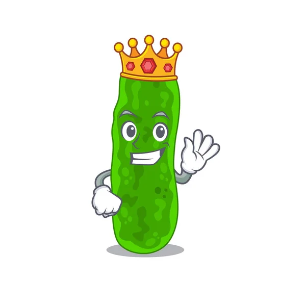 A wise King of legionella micdadei mascot style — 스톡 벡터