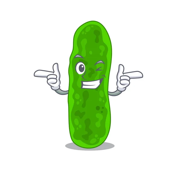 Cartoon design concept of legionella micdadei with funny wink eye — Stock Illustration Cartoon design concept of legionella micdadei with funny wink eye Stock Illustration