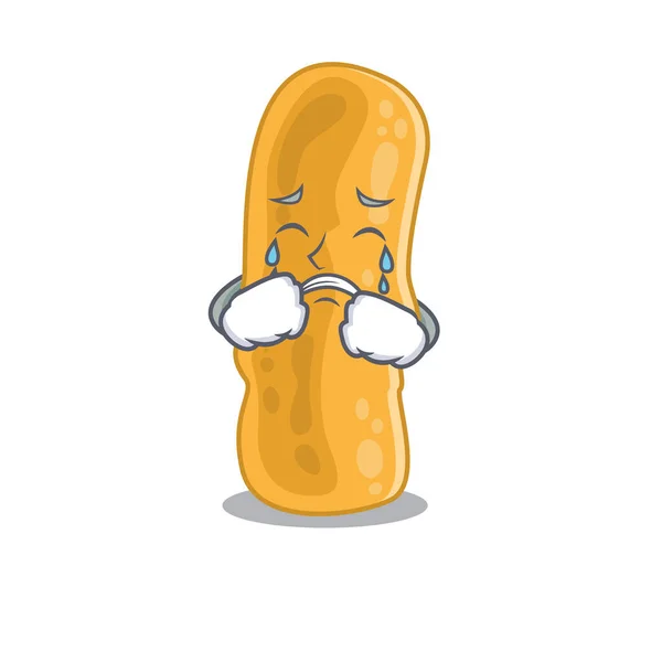 Cartoon character design di shigella flexneri con una faccia piangente — Vettoriale Stock