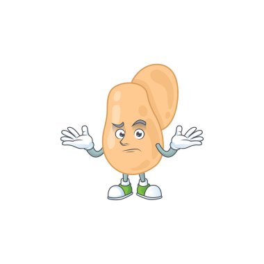 Maskot tarzı sırıtan bir sarcina resmi. Vektör illüstrasyonu