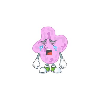 Ağlayan tetracoccus çizgi film karakteri tasarımı konsepti. Vektör illüstrasyonu