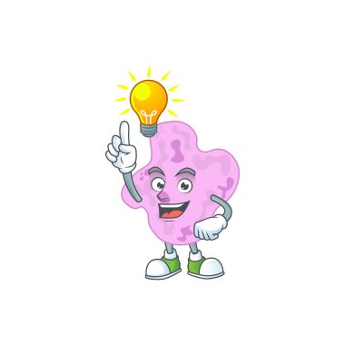 Dahi bir tetracoccus maskot karakter tasarımının bir fikri vardır. Vektör illüstrasyonu