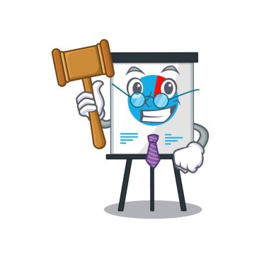 Corona Grafik Karakter Tasarımı 'ndan gözlük takan mütevazı bir yargıç.