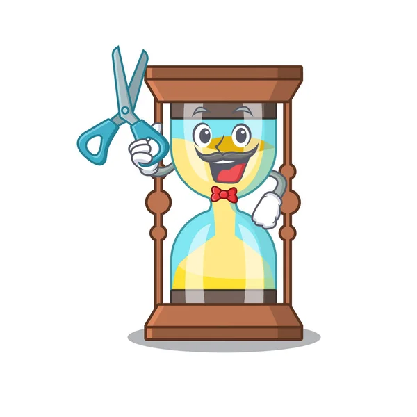 Sportieve chronometer cartoon karakter ontwerp met kapper — Stockvector