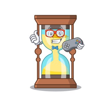 Kronometre oynatıcısının denetleyici kullanan maskot tasarımı kavramı