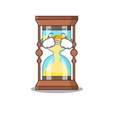 Ağlayan yüzlü kronometrenin çizgi film karakteri tasarımı