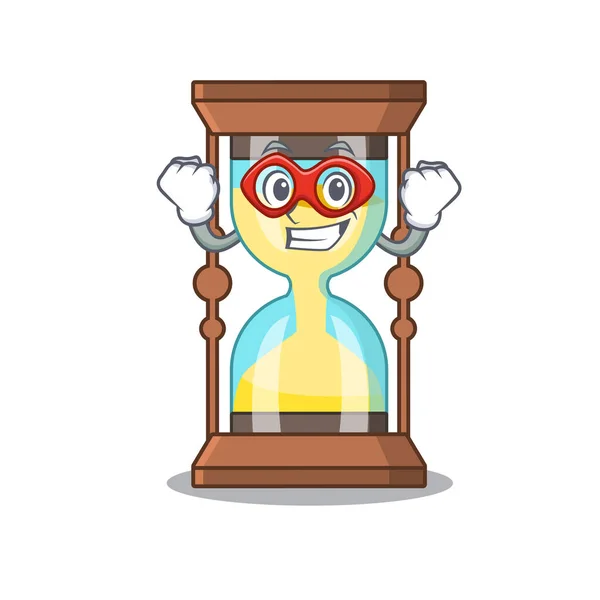 Een cartoon karakter van chronometer uitgevoerd als een Super held — Stockvector