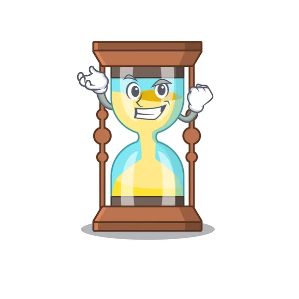 Een oogverblindende chronometer mascotte ontwerp concept met gelukkig gezicht — Stockvector