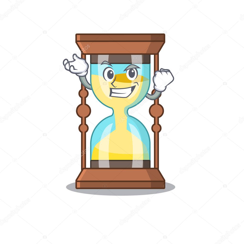 A dazzling chronometer mascot design concept with happy face