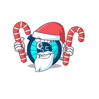 Noel karikatüründeki arkadaş canlısı kum saati Noel şekerleri içerir.