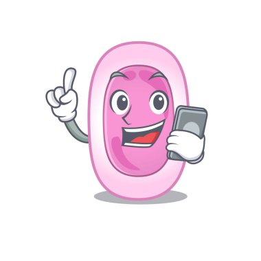 Bordetela pertussis çizgi film karakteri telefonda konuşuyor.