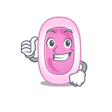 Bordetela pertussis çizgi film karakteri tasarımı tamam jest yapıyor