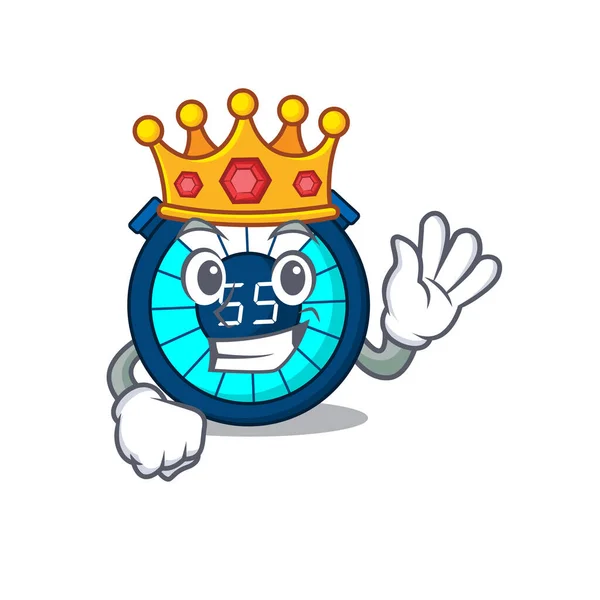 Un Rey Sabio del estilo de diseño de la mascota del reloj de arena — Vector de stock