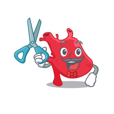 Berberli sportif kalp çizgi film karakteri tasarımı