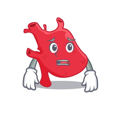 Karikatür tasarım tarzı endişeli yüz ifadesi