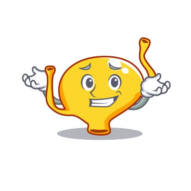 A picture of grinning bladder cartoon design concept clipart