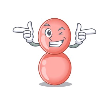 Komik gözlü neisseria gonorrhoeae çizgi film tasarımı konsepti