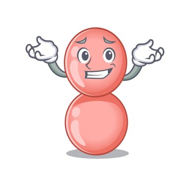 Sırıtan neisseria gonorrhoeae çizgi film tasarımı konsepti