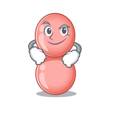 Bir maskot tasarımı neisseria gonorrhoeae kendinden emin bir jest