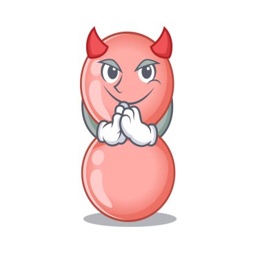 Neisseria gonorrhoeae şeytan çizgi film karakteri tasarımı stili giyinmiş.