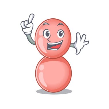 Bir parmak hareketiyle Neisseria gonorrhoeae maskot tasarımı