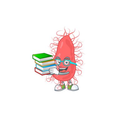 Escherichia öğrencisinin kitaplı maskot tasarımı.