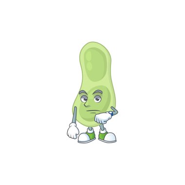 Staphylococcus pneumoniae ve maskot tasarımı konsepti.