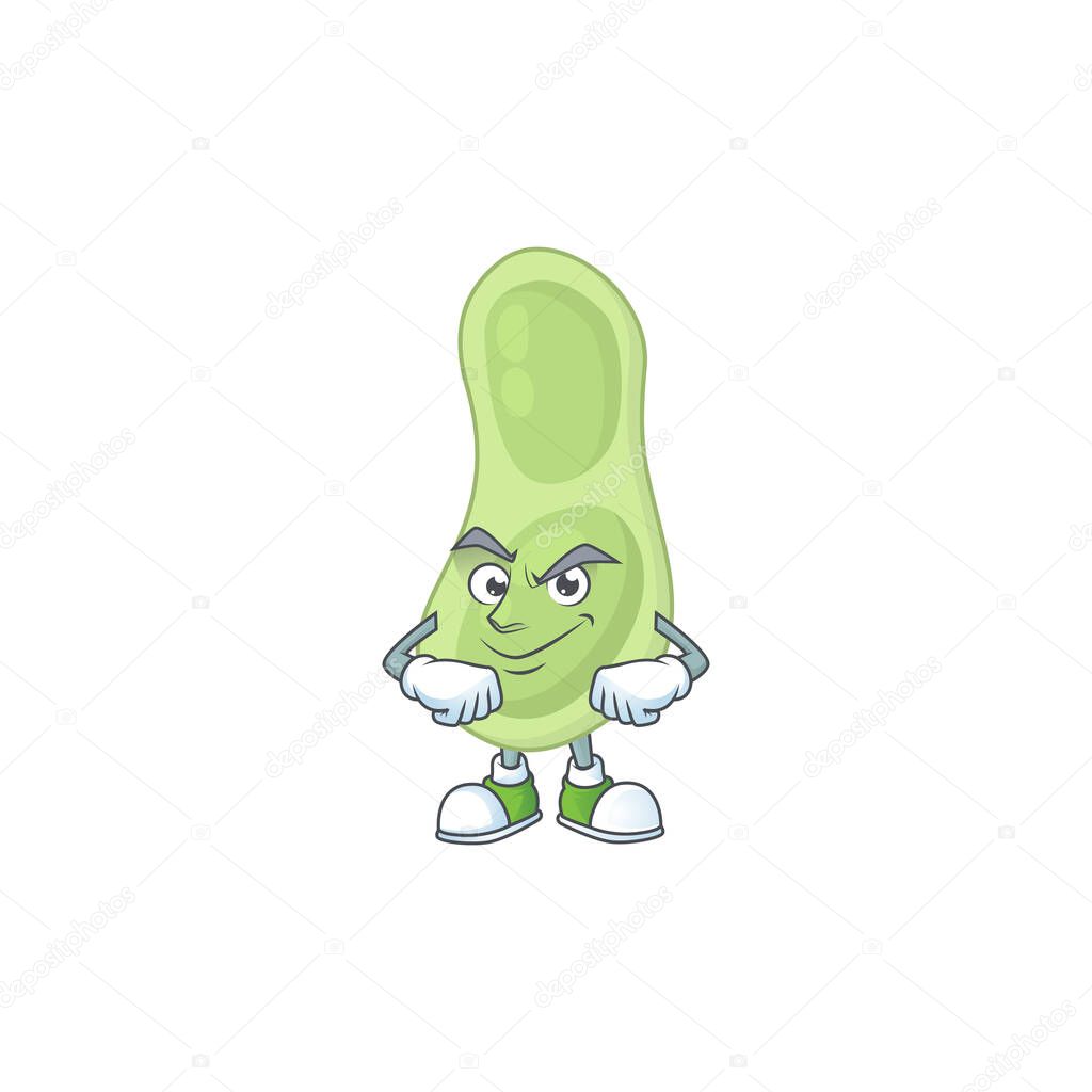 Staphylococcus pneumoniae mascot design style with grinning face