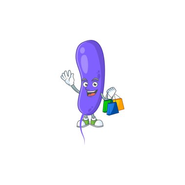 Alışveriş torbalarıyla mutlu zengin kolerae karikatür resimleri.