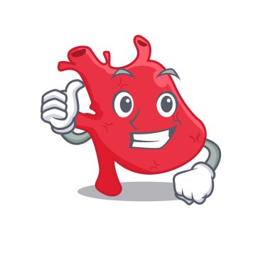 Kalp çizgi film karakteri tasarımı tamam jest yapıyor