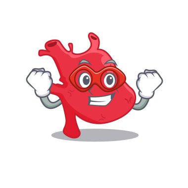 Bir karikatür karakteri süper kahraman rolünde.