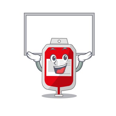 Kanlı plastik torbanın karikatür karakteri bir tahtayı kaldırmayı başardı.