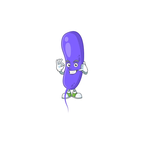 Immagine cartone animato di colera fare un gesto chiamata — Vettoriale Stock