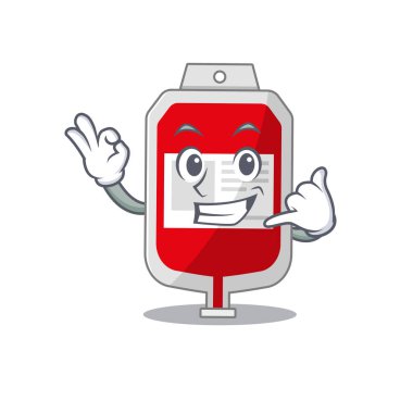 Kanlı plastik poşetin karikatür tasarımı bana komik bir jest yap.