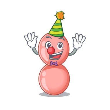 Sevimli palyaço neisseria gonorrhoeae çizgi film karakter tasarımı konsepti