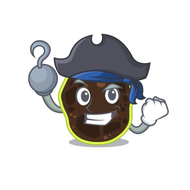 Bir korsan karakterinde tek elle çizgi film dizaynı sergiliyor.