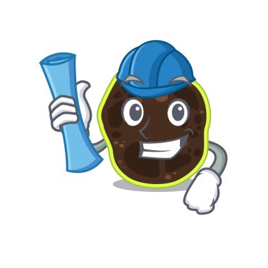 Mimarlar 'ın mavi baskılı karikatür resmi.