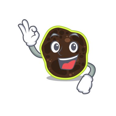 Firmicutes maskot tasarımı gösterimi Tamam jest parmağı