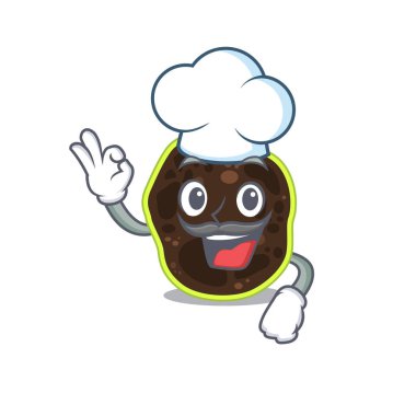 Yetenekli firmalar, şef karikatür çizimleri, şef şapkası takıyor.