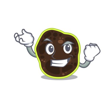 Komik bir karikatür tasarımı, gülen yüzlü sert tipler.